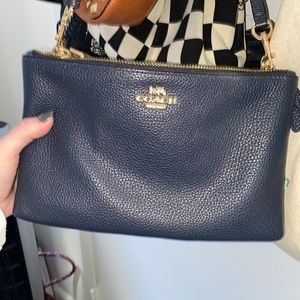 Coach crossbody bag, barely used, navy
